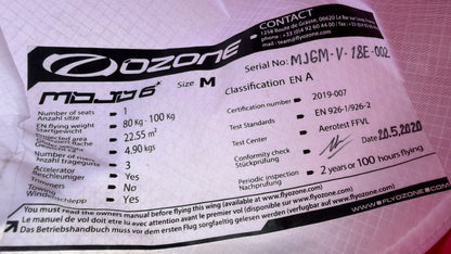 Ozone Mojo 6 and SupAir Altirando Paragliding Harness